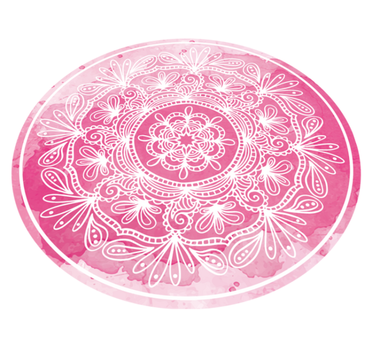 μοντέρνο ροζ και λευκό χαλί βινυλίου μάνταλα - TenStickers