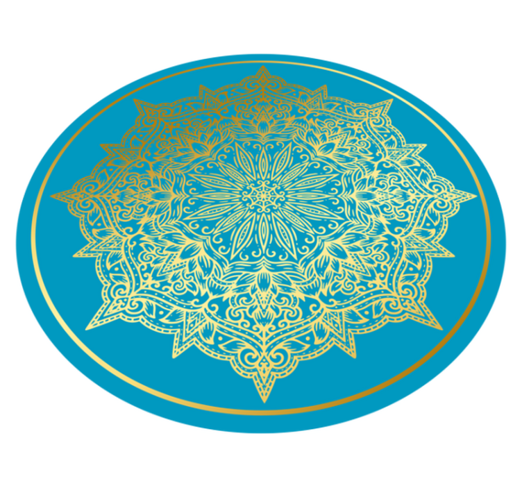 κυκλικό χαλί σύνθετο έργο τέχνης μάνταλα - TenStickers