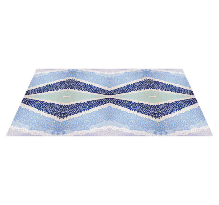 μπλε μικρό ακανόνιστο πλακάκι χαλί - TenStickers