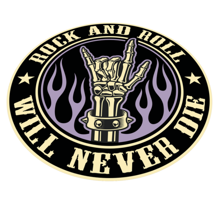 κυκλικό χαλί χέρι σκελετού βράχου - TenStickers