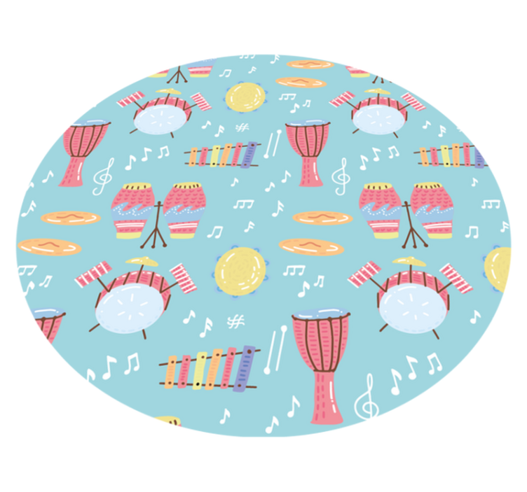 χειροποίητα μουσικά τύμπανα κυκλικό χαλί μοτίβο - TenStickers