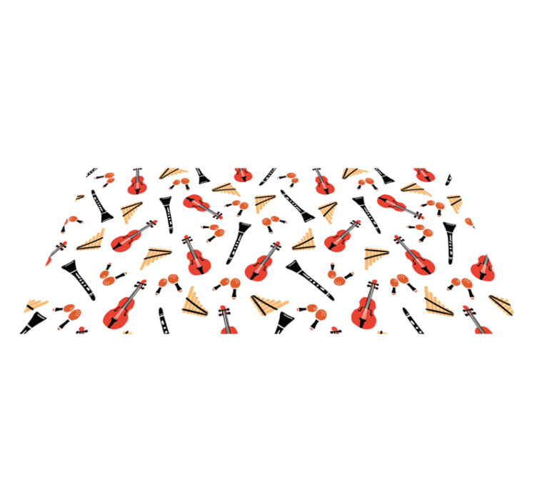 κομψό πράσινο μοτίβο βιολιού ορθογώνιο χαλί - TenStickers