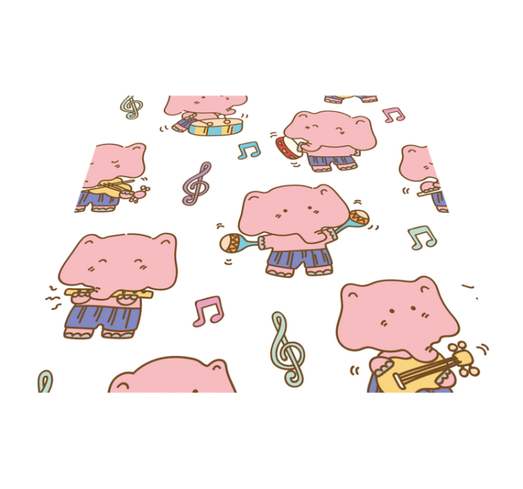 μοκέτα βινυλίου μουσικό θέμα ελεφάντων - TenStickers