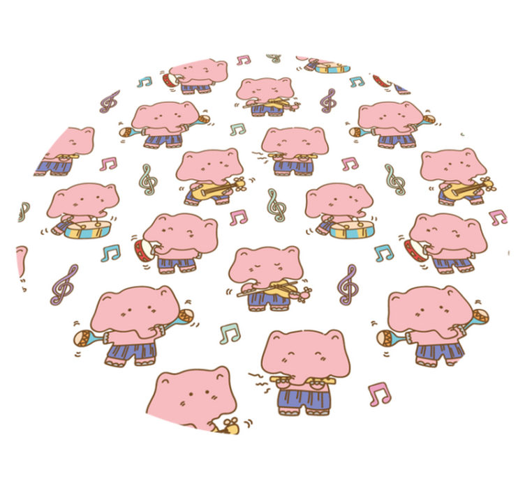 xαλί με εκτύπωση ζώου μουσική ψυχαγωγία με ελέφαντα - TenStickers