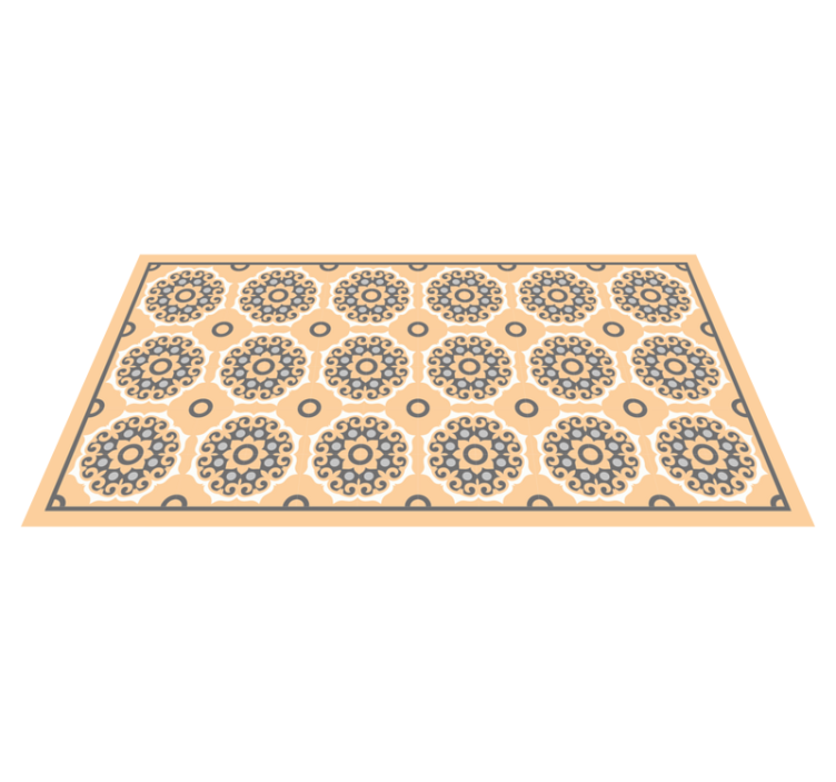 μπεζ γκρι λεπτομερείς γραμμές μοτίβο πλακάκι χαλί - TenStickers