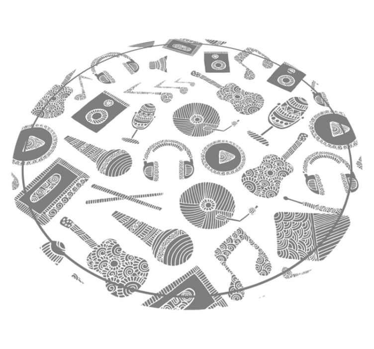 μοκέτα βινυλίου μοτίβα μουσικών οργάνων - TenStickers