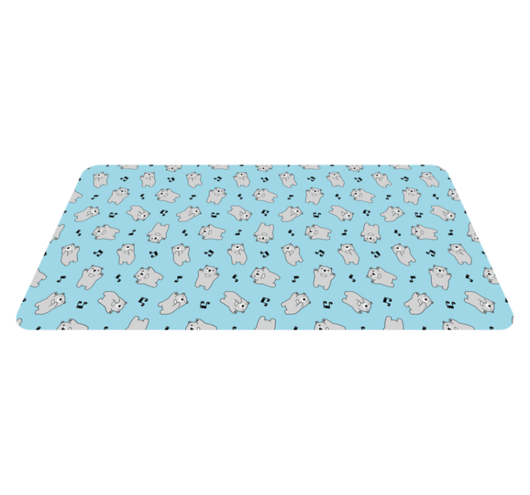 Βινυλιακό χαλί νηπιαγωγείου χαριτωμένοι χαρακτήρες αρκούδας - TenStickers