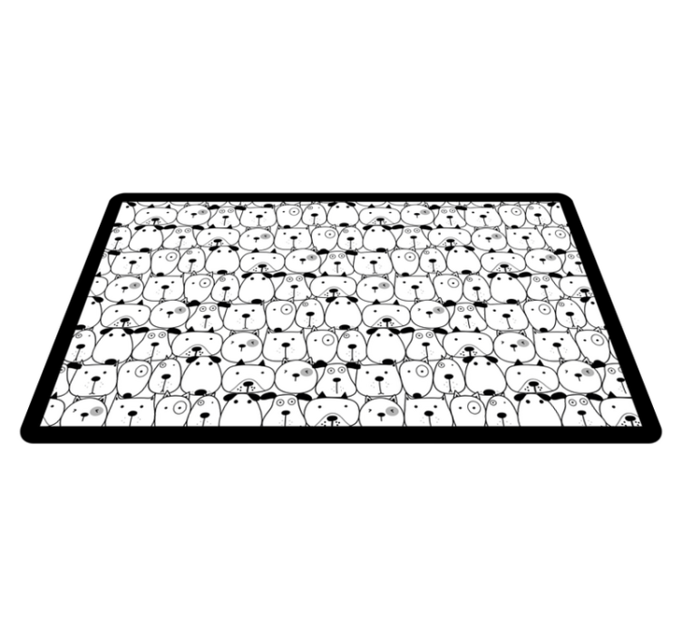 xαλί με εκτύπωση ζώου αξιολάτρευτα πρόσωπα πλασμάτων - TenStickers