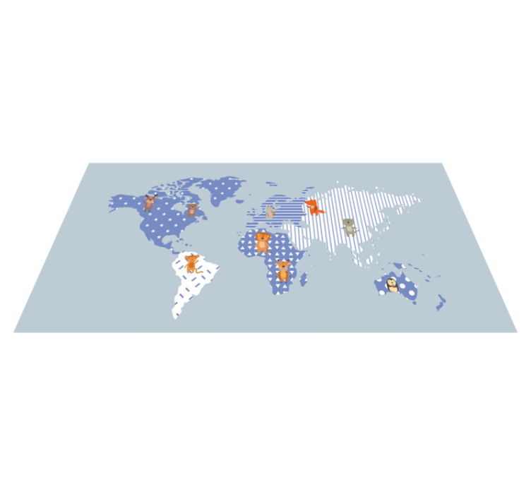 μοκέτα βινυλίου περιπέτεια στον παγκόσμιο χάρτη - TenStickers