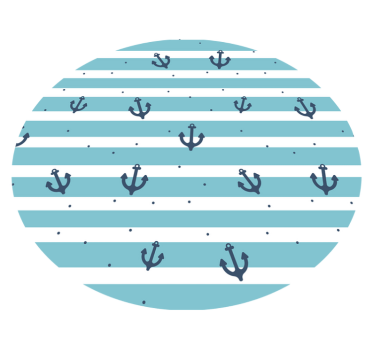 χαλακι μπανιου μπλε ναυτικές ρίγες - TenStickers