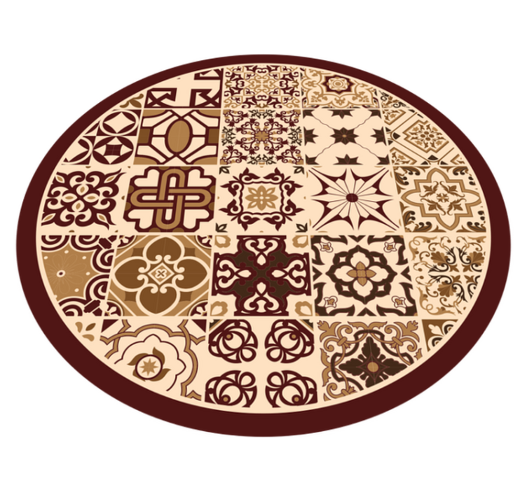 καφέ ισπανικά πλακάκια δαπέδου μπάνιου - TenStickers