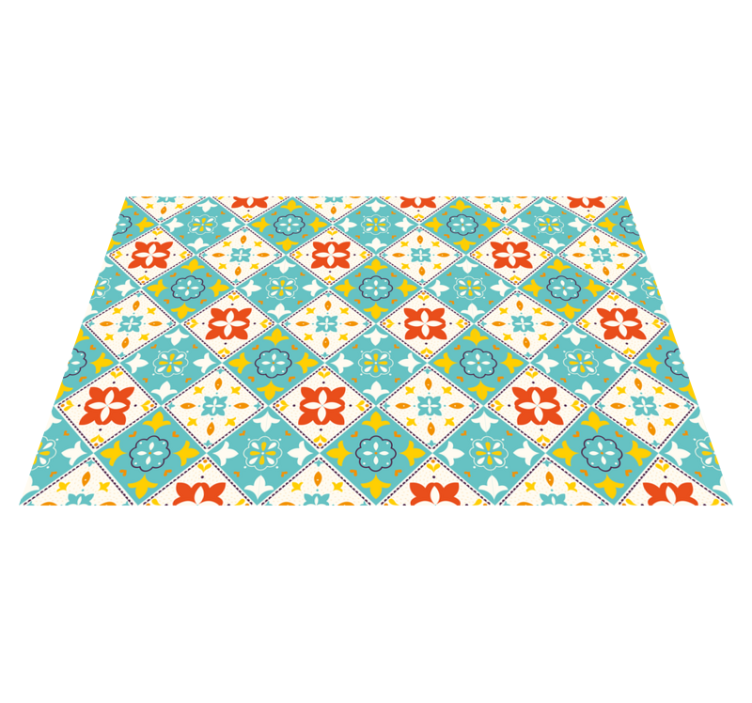 πολύχρωμα vintage στυλ πλακάκια δαπέδου μπάνιου - TenStickers