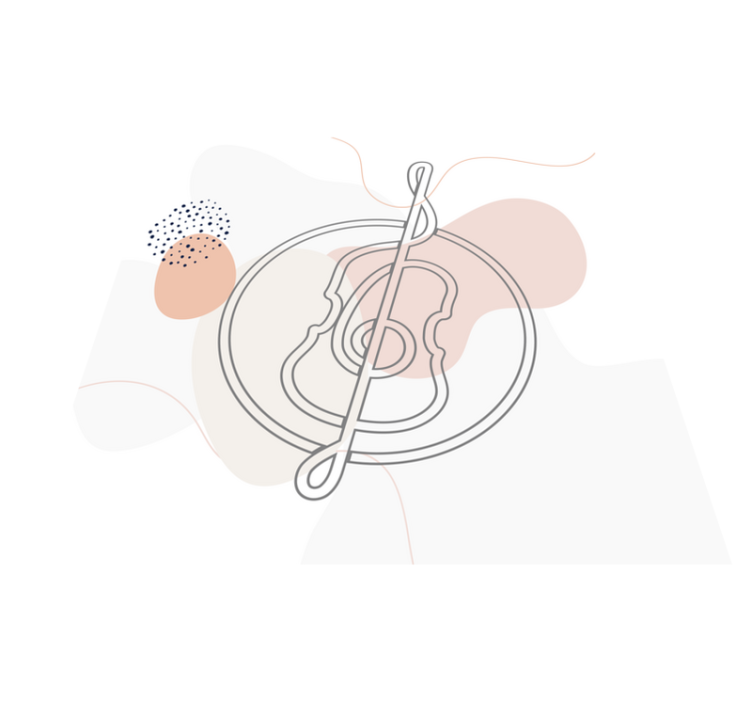 μοντέρνο χαλί περίγραμμα μουσικής νότας - TenStickers