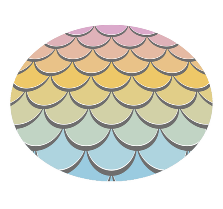 χαλί βινυλίου πολύχρωμα λέπια ψαριού - TenStickers