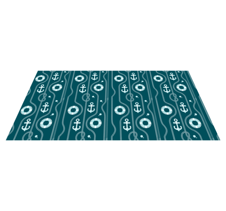 χαλακι μπανιου μπλε ναυτική άγκυρα - TenStickers