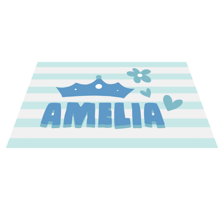 γαλάζια είδη πριγκίπισσας με στρώμα με όνομα αστέρια - TenStickers