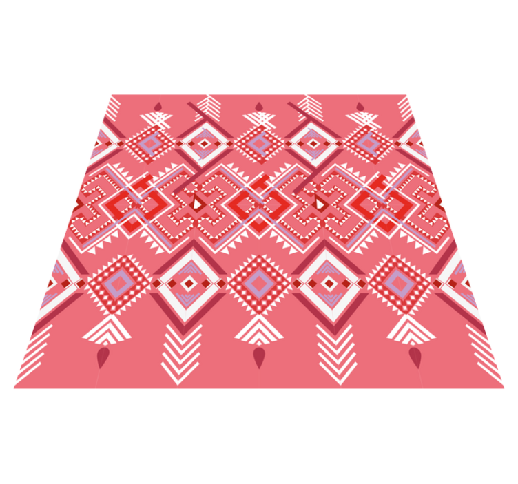 ροζ γεωμετρικό μοτίβο έθνικ χαλί - TenStickers