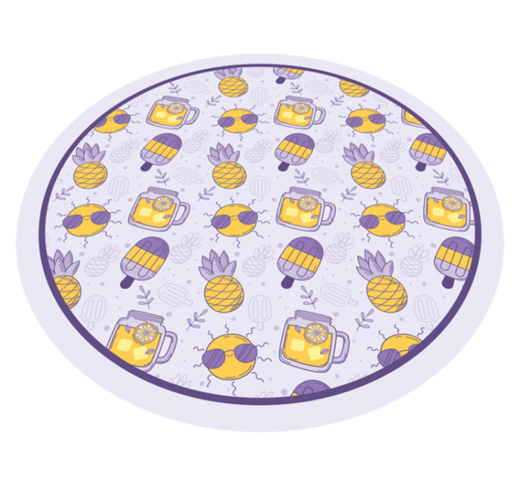 χειροποίητο καλοκαιρινό μοντέλο ananas μοτίβο μοντέρνο χαλί - TenStickers