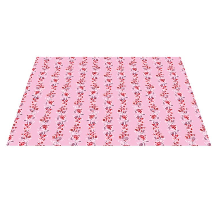 ανθισμένο κήπο floral κάθετες ρίγες χαλί - TenStickers