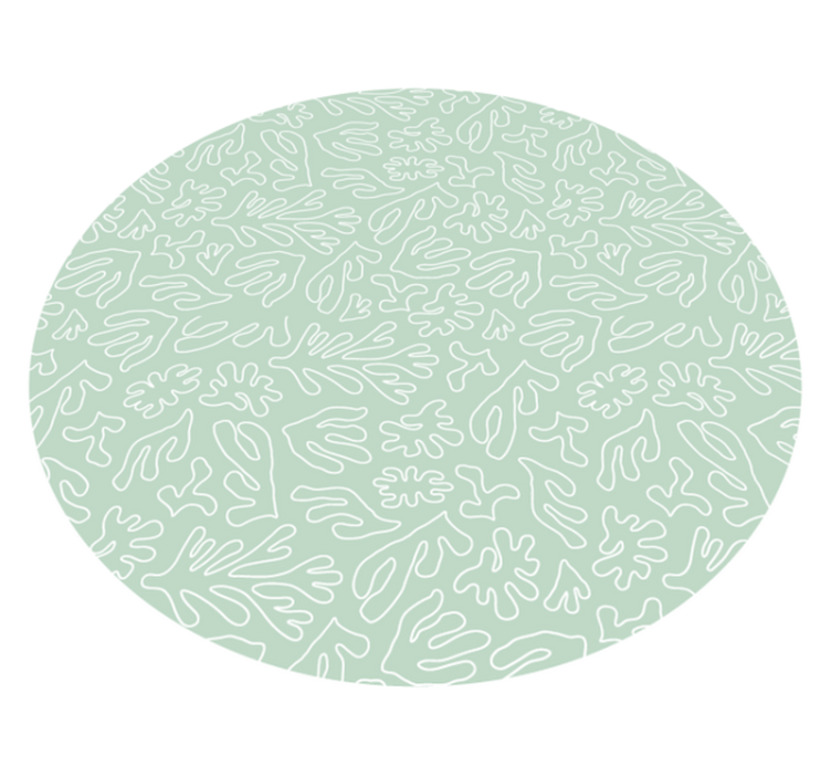 πράσινο σκέψου κυκλικό χαλί από φύκια - TenStickers