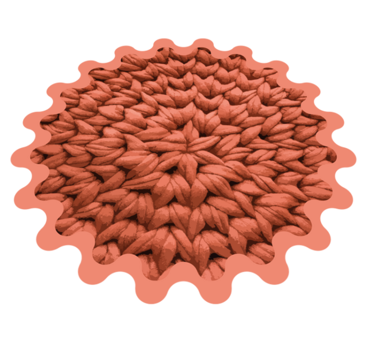 Floral φυσική ίνα απομίμηση υφής χαλί - TenStickers