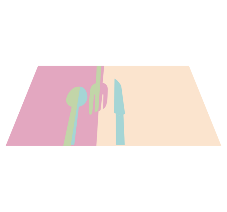 παστέλ χρώματα σκεύη πλακάκια δαπέδου κουζίνας - TenStickers