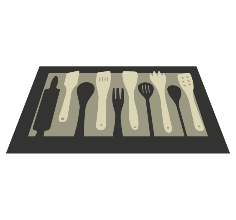 πολύχρωμα σκεύη μοντέρνο χαλί - TenStickers