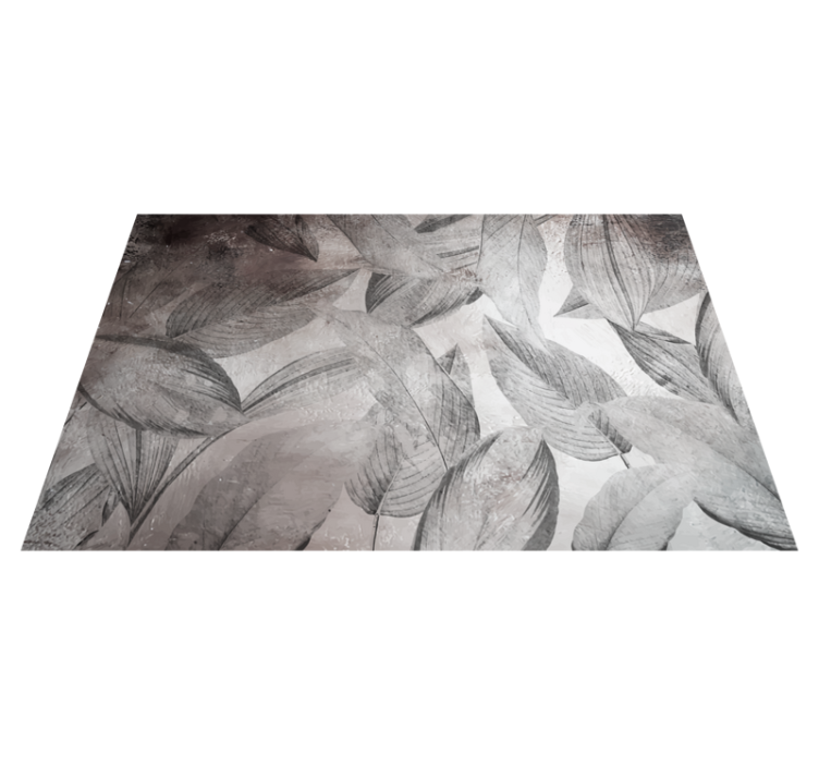 xαλί βινυλίου με λουλούδια φυλλώδες μονόχρωμο μοτίβο - TenStickers