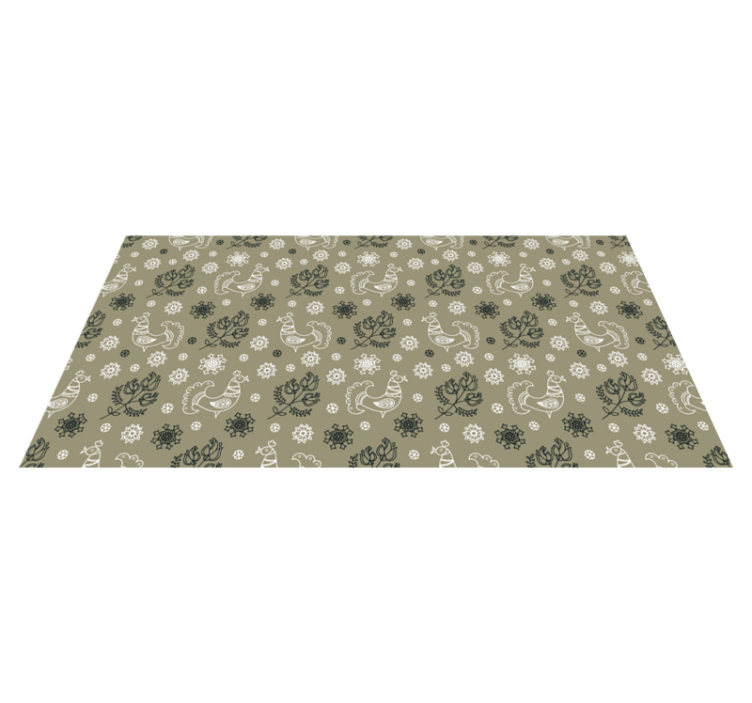 πολωνικά λαϊκά κοκοράκια μοτίβο σαλόνι χαλί - TenStickers