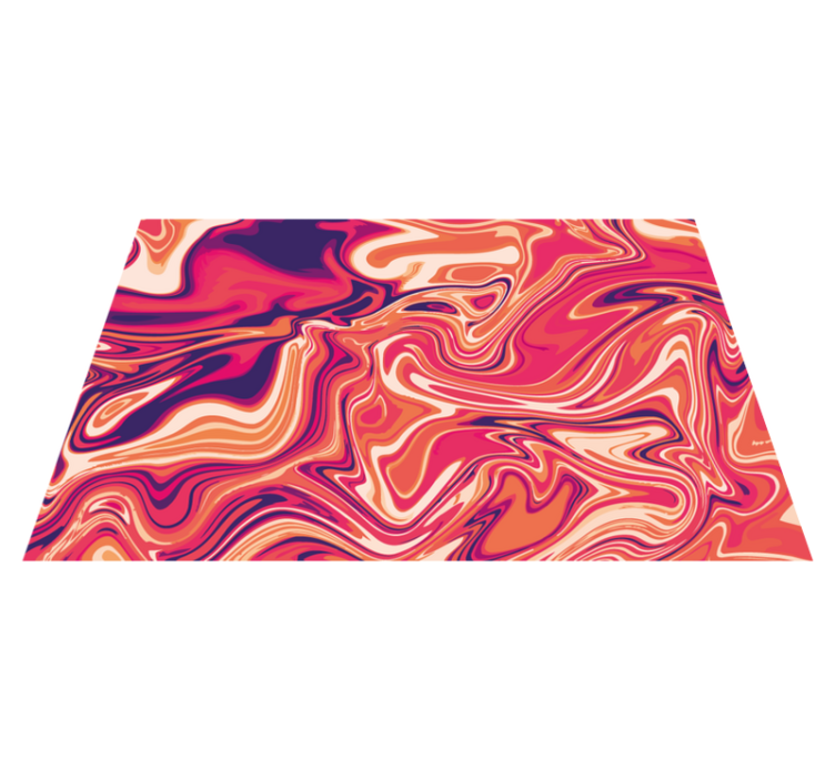 ζεστό χρωματιστό μαρμάρινο εφέ ζωγραφικής μοντέρνου χαλιού - TenStickers