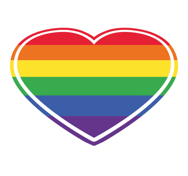 υφή χαλί καρδιά μοτίβο ουράνιο τόξο - TenStickers