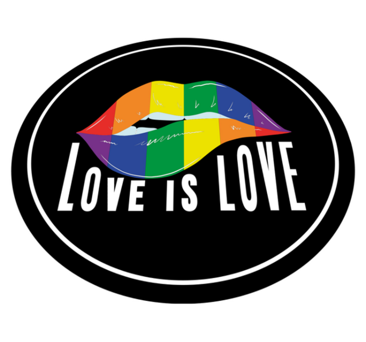 xαλιά βινυλίου με φράσεις πολύχρωμο μοτίβο χειλιών - TenStickers