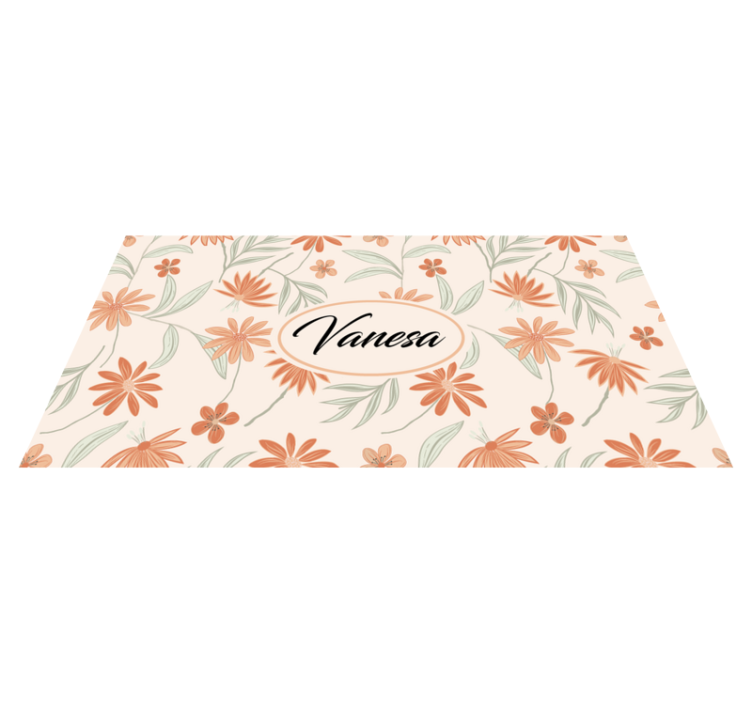 μοντέρνο αφηρημένο με ανοιχτά χρώματα λουλουδάτο χαλί - TenStickers