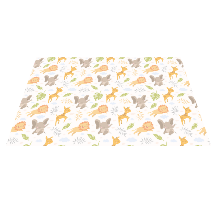 σκανδιναβικό μινιμαλιστικό χαλί βινυλίου για παιδιά από σαφάρι - TenStickers