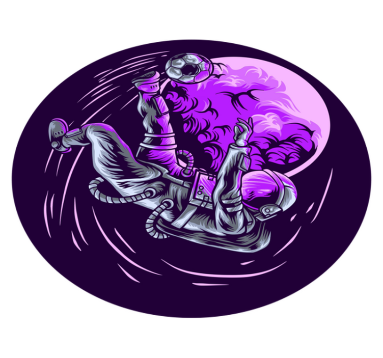 σχέδιο αστέρια βινυλιακό χαλί αστροναύτης που αιωρείται - TenStickers