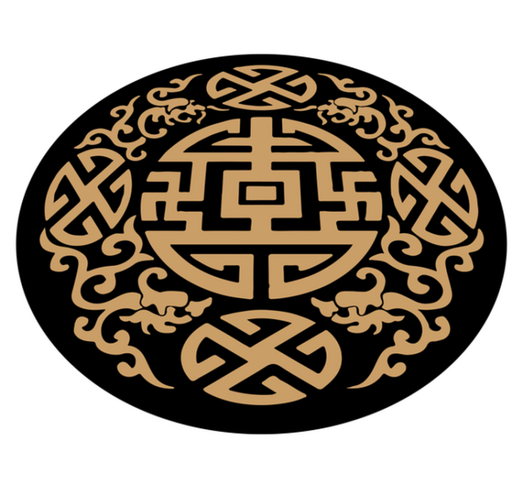 συμπαγές zen mandala μοτίβο mandala βινυλίου χαλί - TenStickers