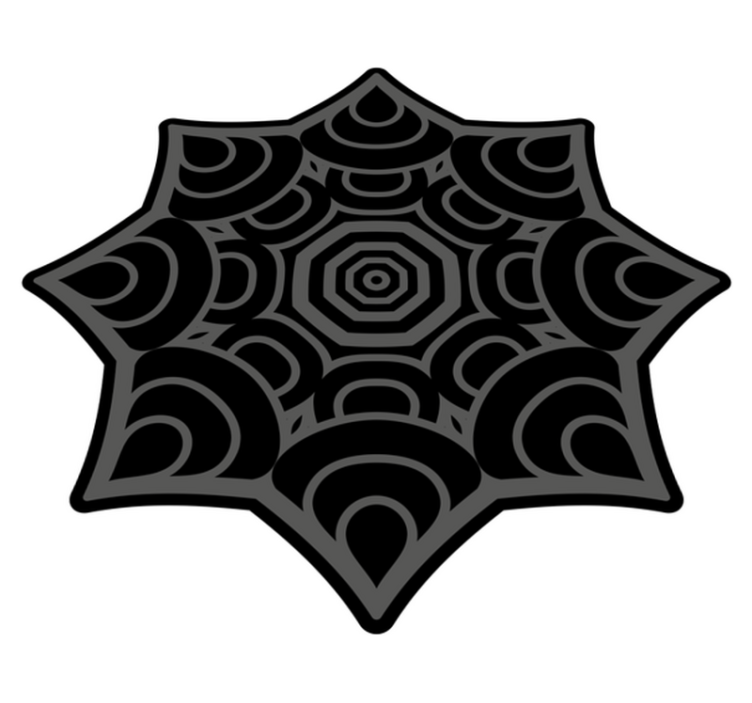 μονόχρωμο σχέδιο μάνταλα χαλί βινυλίου μάνταλα - TenStickers