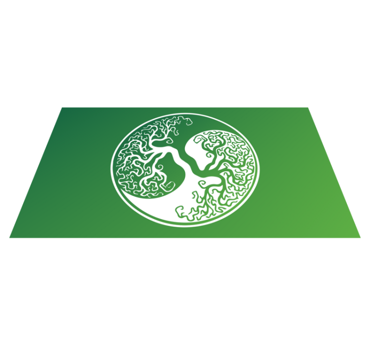 αυθεντικό ορθογώνιο χαλί γιν γιανγκ της ζωής - TenStickers