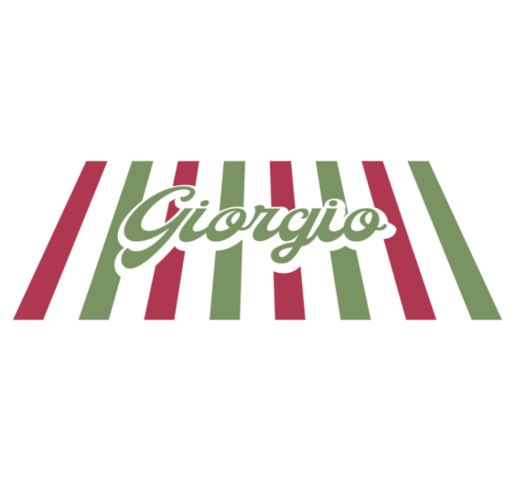 Βινυλιακό χαλί με όνομα ιταλική σημαία - TenStickers