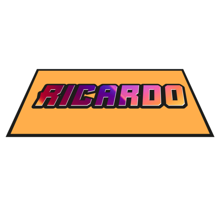 χαλί εφηβικής κρεβατοκάμαρας προσαρμοσμένο όνομα με υφή - TenStickers