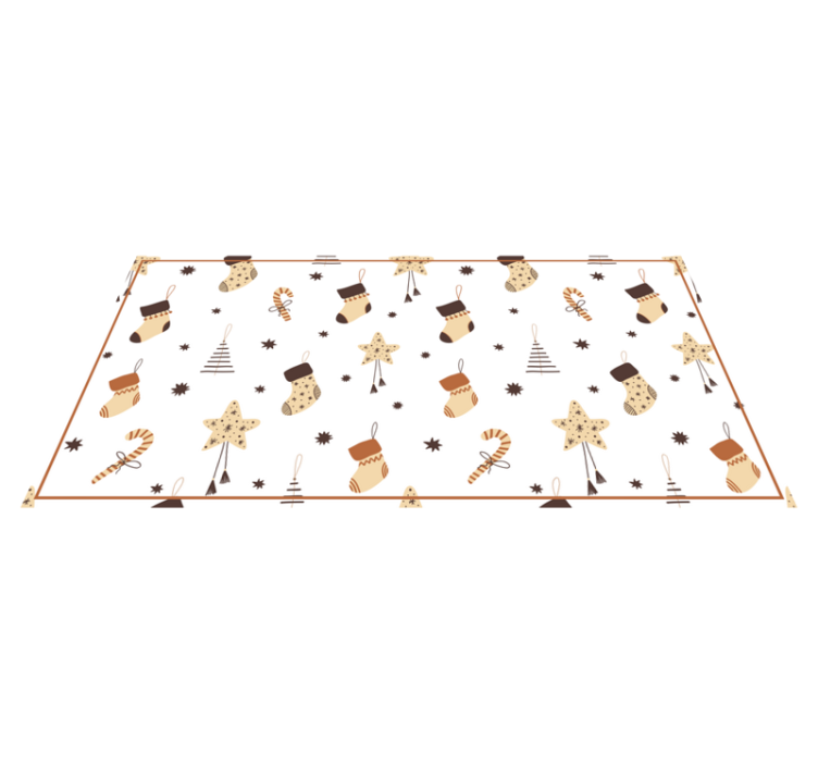 χριστουγεννιάτικο λαμπερό μοτίβο χριστουγεννιάτικο χαλί βινυλίου - TenStickers