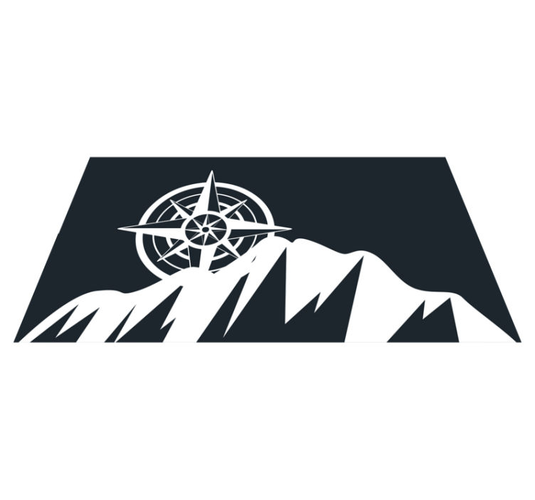 βουνά με πυξίδα μοντέρνο χαλί - TenStickers