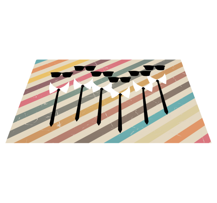 ριγέ χαλί κομψή ομαδική ενδυμασία - TenStickers