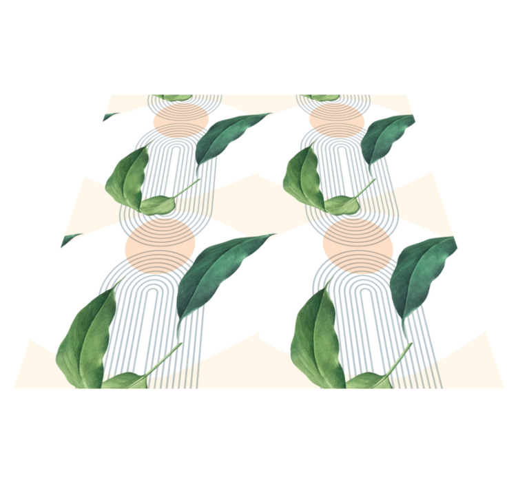 χαλί φύσης φυλλώδη γεωμετρικά μοτίβα - TenStickers