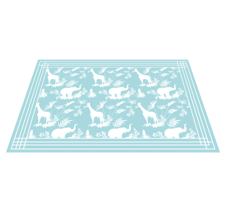 Βινυλιακό χαλί νηπιαγωγείου σκηνή σαφάρι στη ζούγκλα - TenStickers