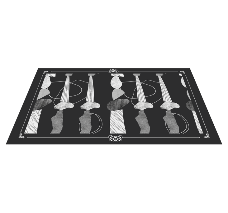 Μοναδικές πέτρινες γραμμές μοντέρνο χαλί - TenStickers