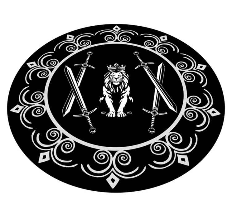 βασιλιάς της σιλουέτας της ζούγκλας χαλί ζώων - TenStickers