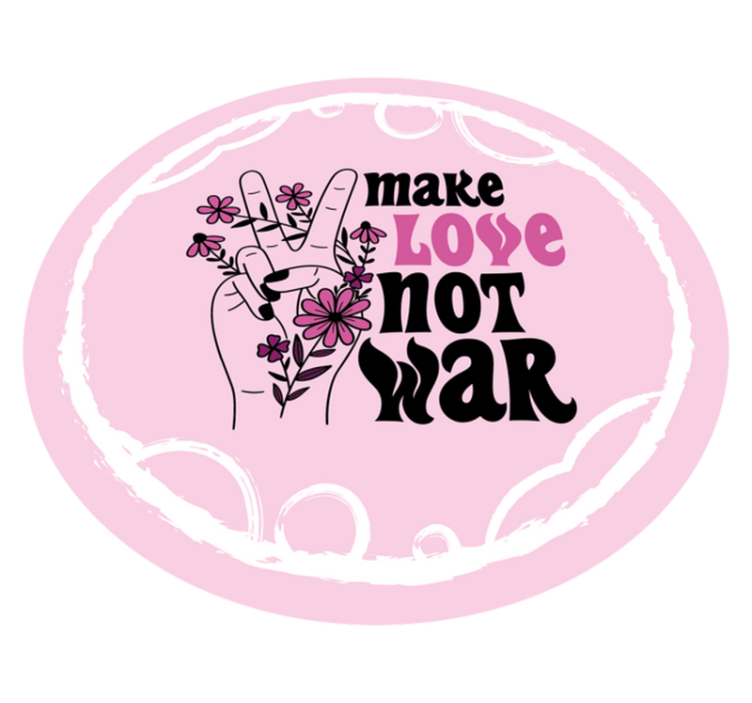 xαλιά βινυλίου με φράσεις ειρηνικό μήνυμα αγάπης - TenStickers