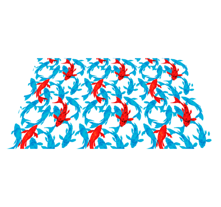 χαλακι μπανιου πολύχρωμα ψάρια koi - TenStickers