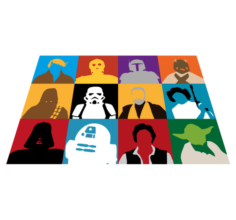 μοκέτα βινυλίου εμβληματικές σιλουέτες χαρακτήρων - TenStickers